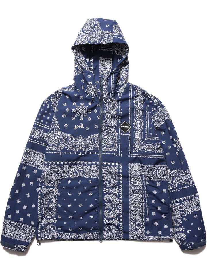 BANDANA NYLON HOODED BLOUSON,NAVY, medium