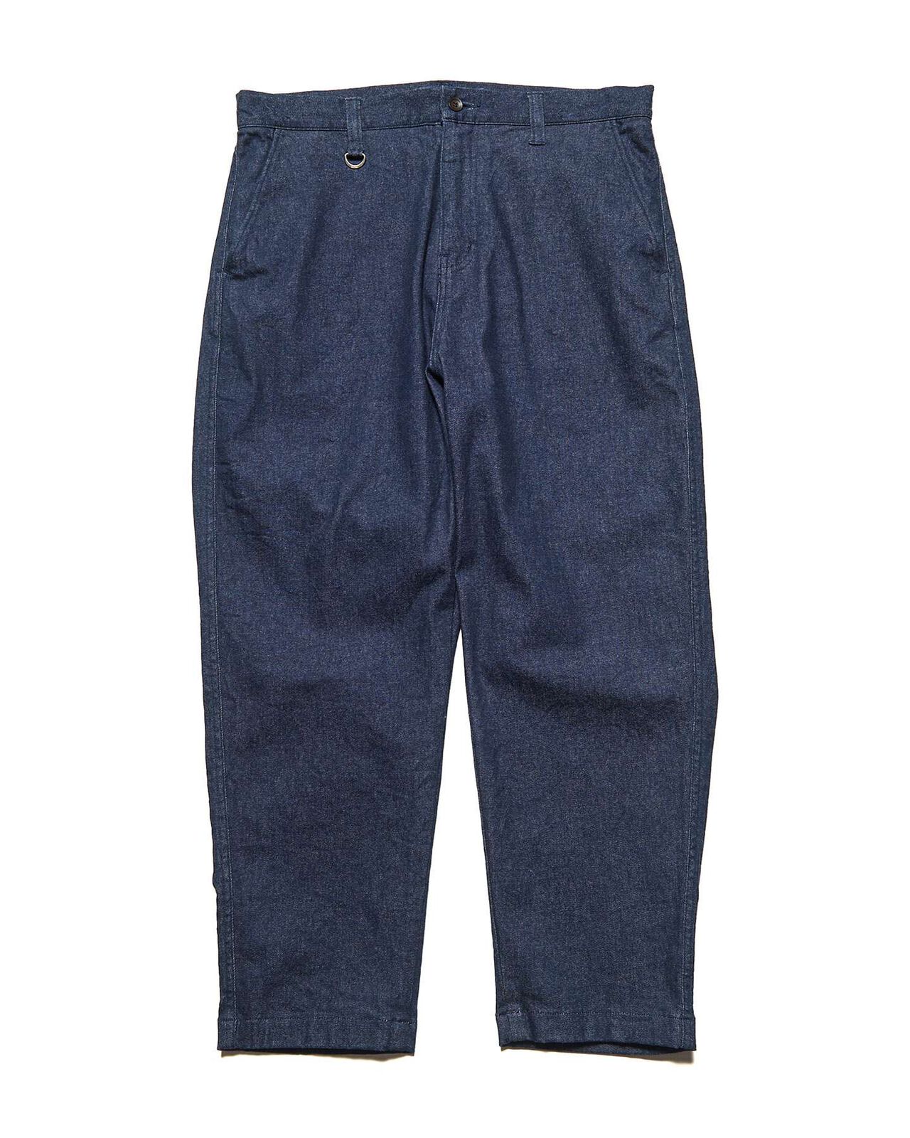 STRETCH TWILL WIDE CROPPED PANTS,INDIGO, large image number 0