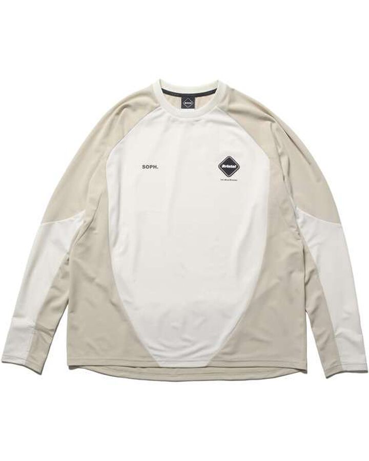 STREAM LINE L/S TOP,OFF WHITE, medium