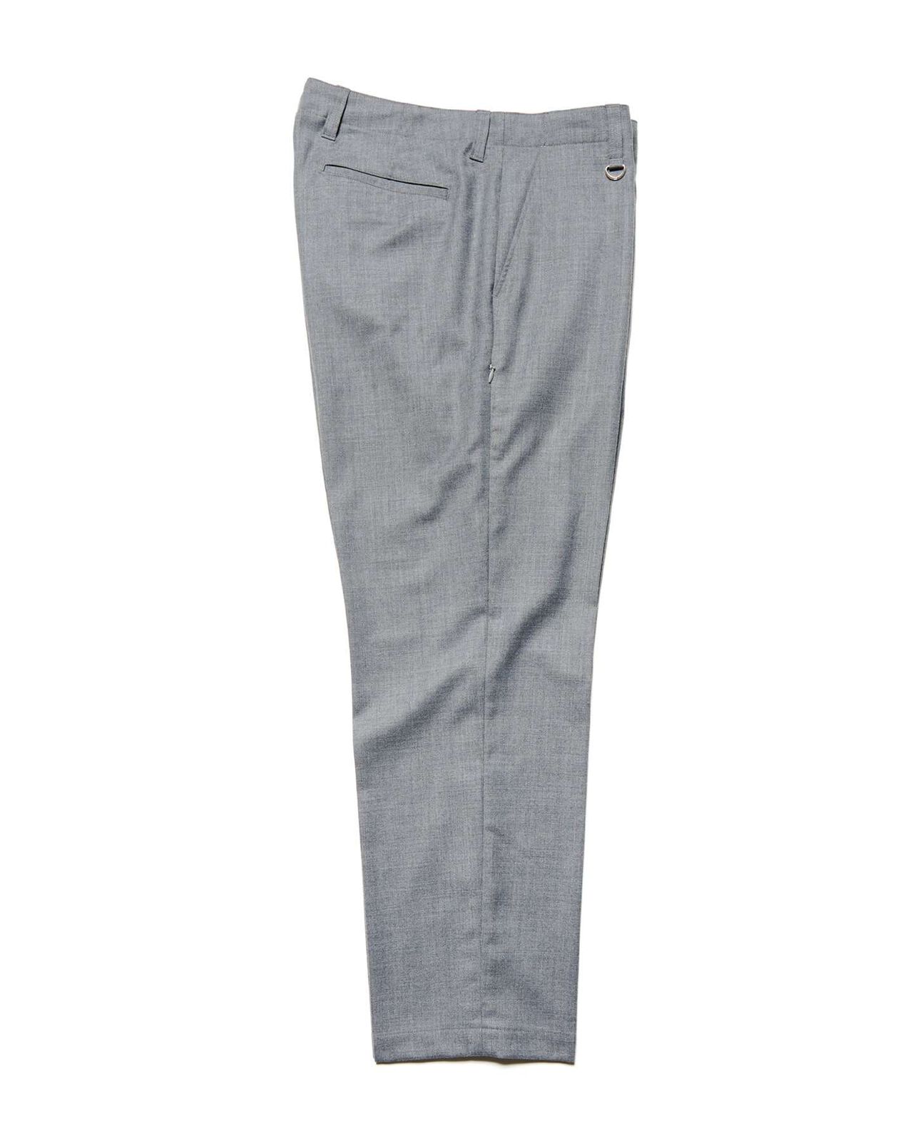 STRETCH WOOL SIDE POCKET TAPERED PANTS,GRAY, large image number 1