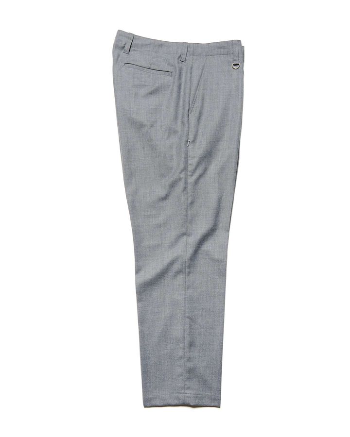 STRETCH WOOL SIDE POCKET TAPERED PANTS,GRAY, medium image number 1