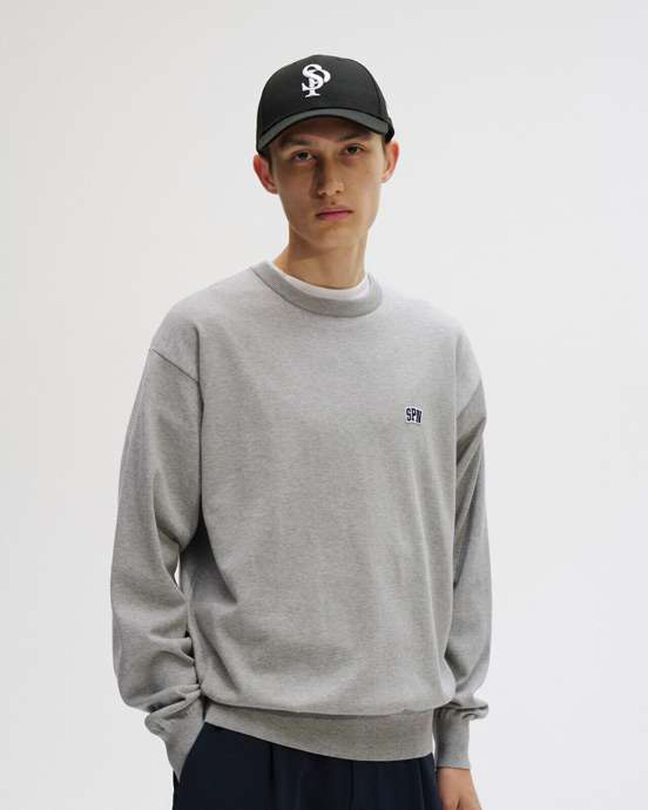 SPN WAPPEN CREWNECK KNIT,LIGHT BLUE, large image number 4