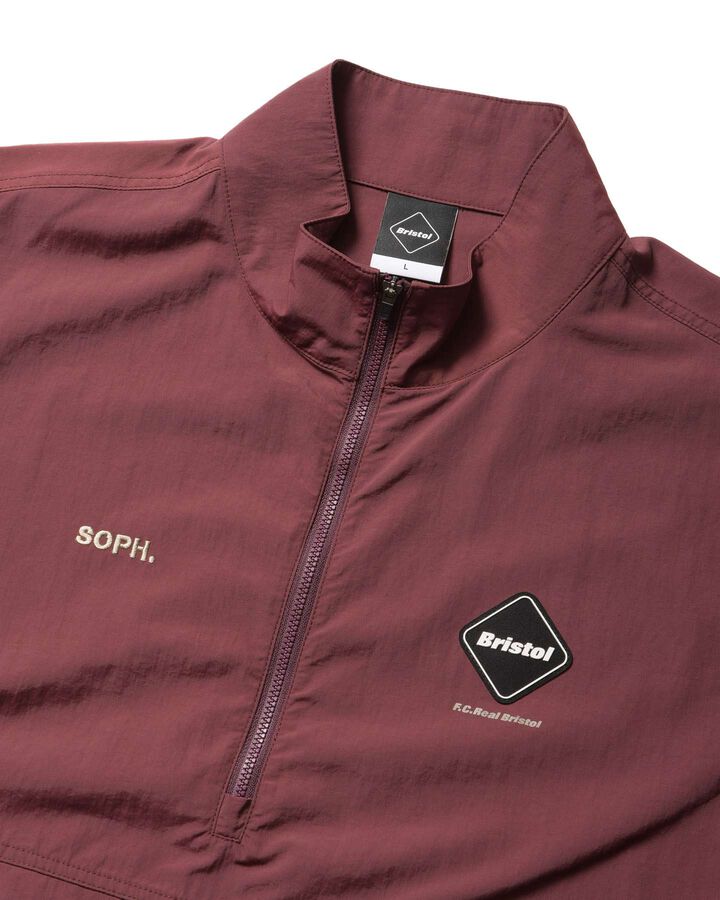 NYLON QUARTER-ZIP BLOUSON,BURGUNDY, medium image number 2