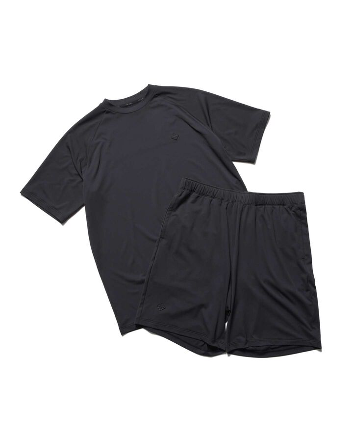 TRAINING S/S TOP&SHORTS,BLACK, medium