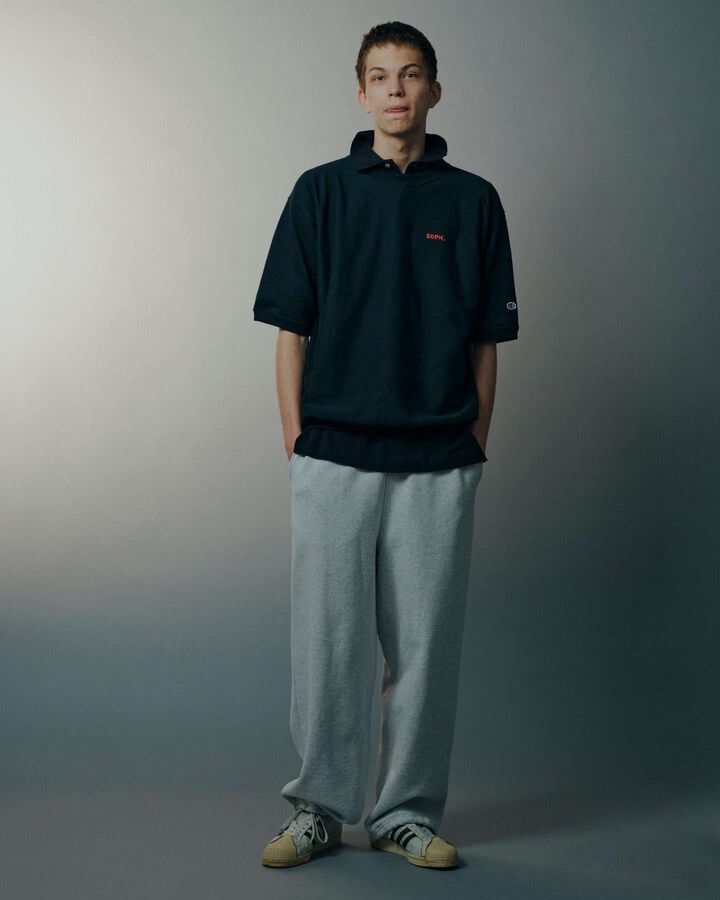 Champion REVERSE WEAVE BASIC S/S CREWNECK SWEAT,BLACK, medium image number 6