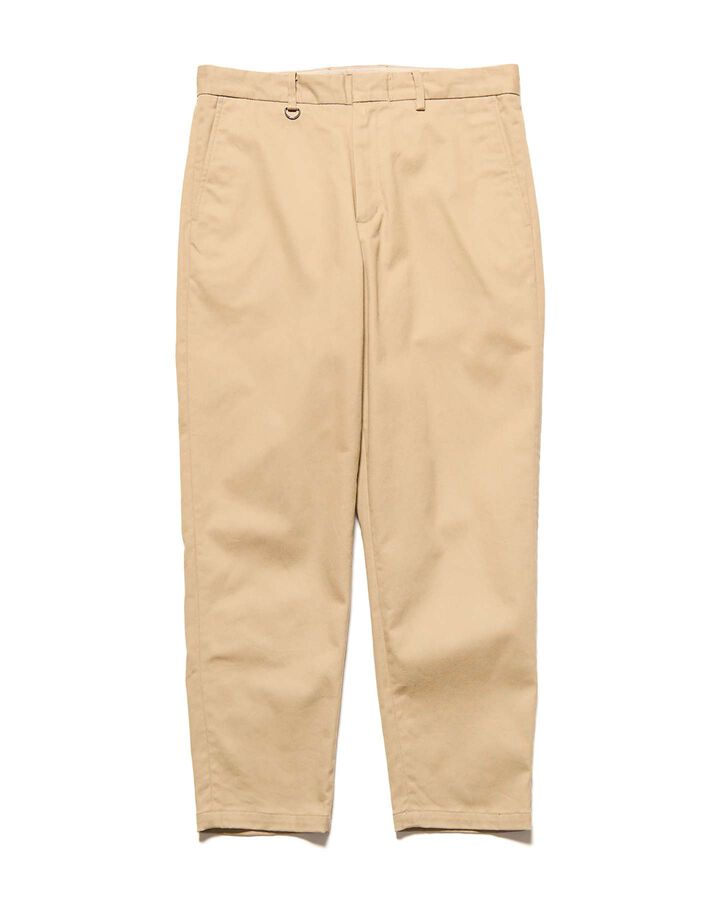 STRETCH TWILL SLIM SLACKS,BEIGE, medium