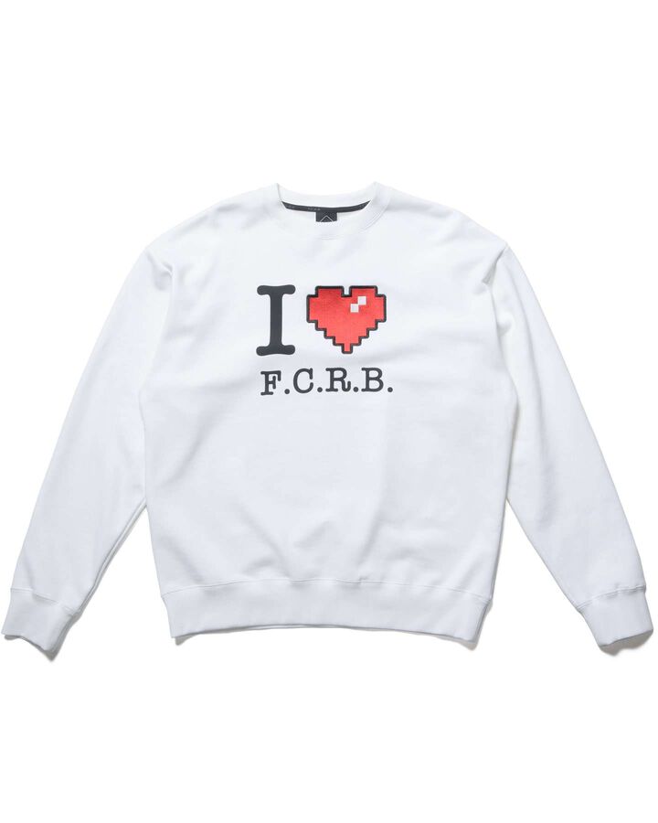 I LOVE F.C.R.B. CREWNECK SWEAT,WHITE, medium
