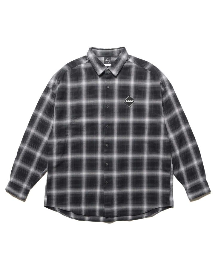 BIG LOGO L/S BAGGY SHIRT,BLACK, medium