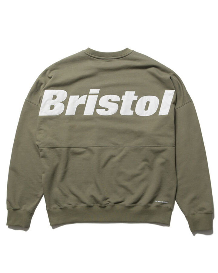 BIG LOGO CREWNECK BAGGY SWEAT,KHAKI, medium