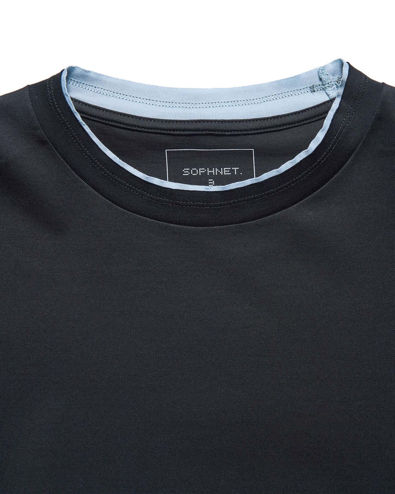 LUSTER COTTON DOUBLE RIB WIDE TEE,BLACK, large image number 2