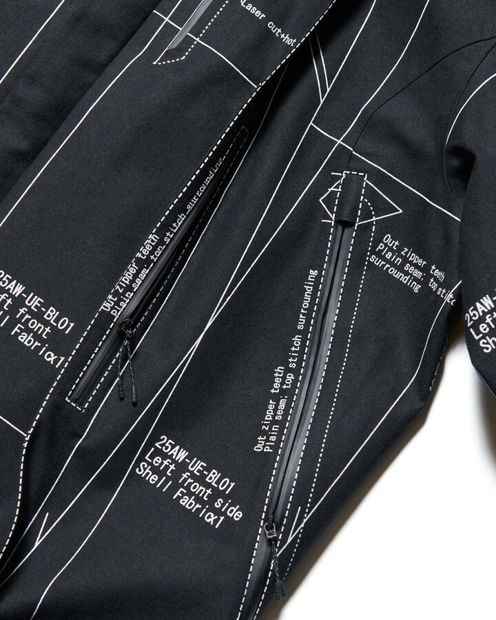 MAP-OUT 3LAYER MOUNTAIN PARKA,BLACK, medium image number 4