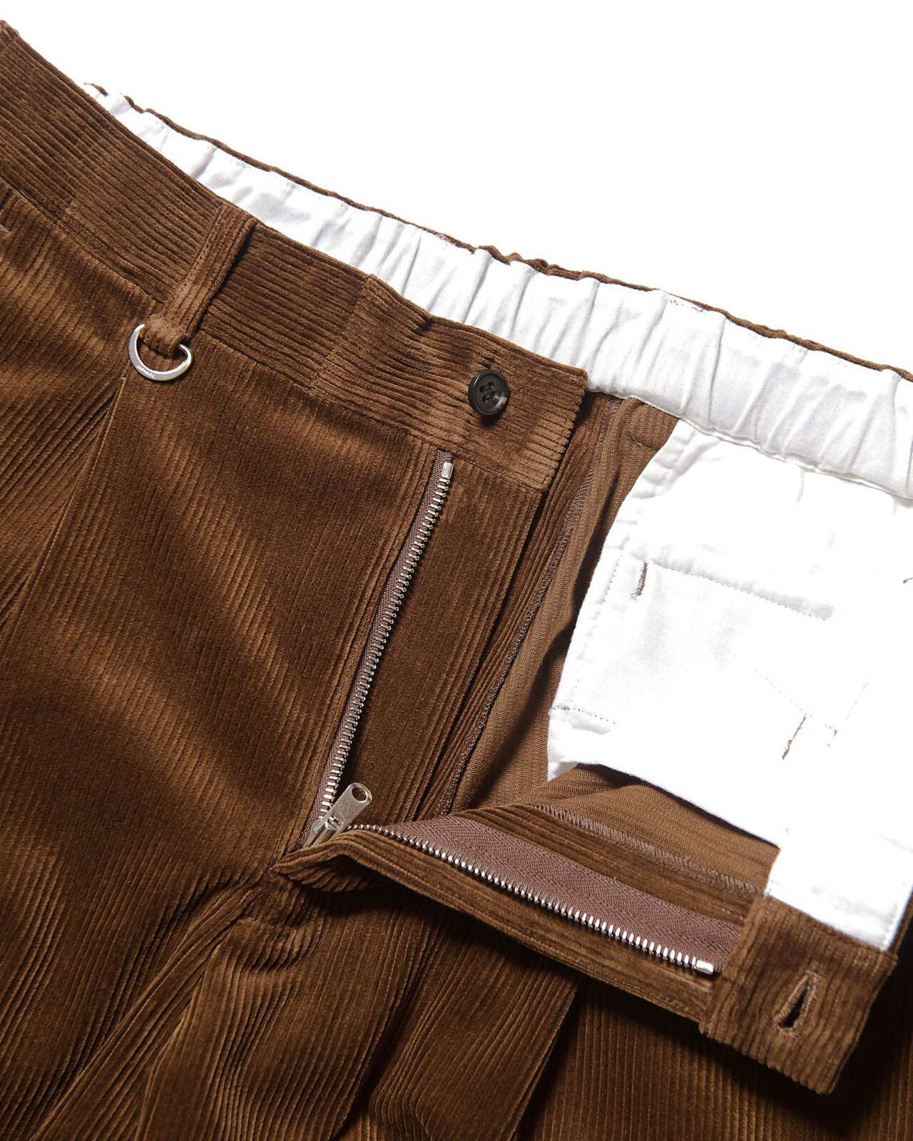CORDUROY SHIRRING SLACKS,BROWN, large image number 2