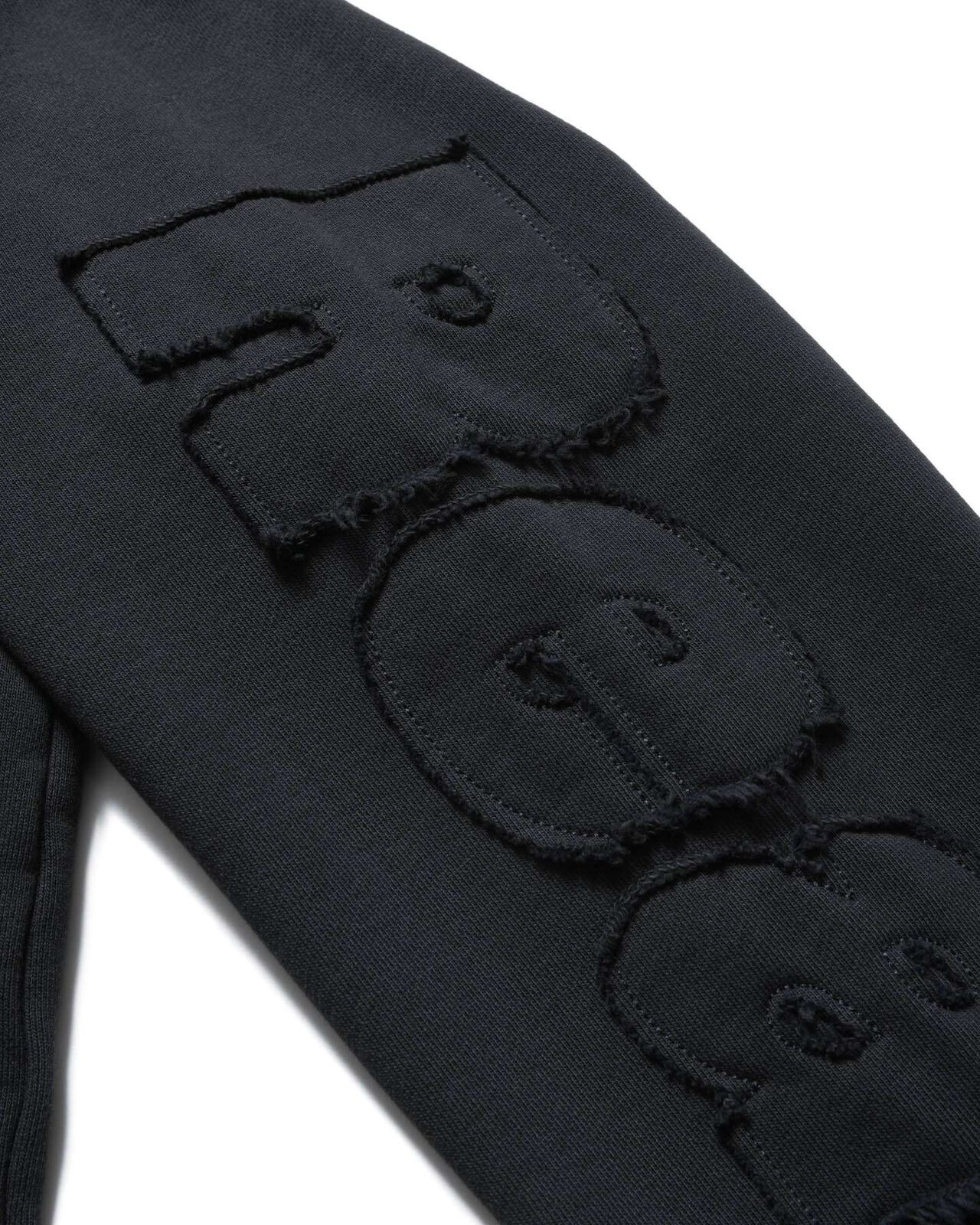 CUT-OFF LOGO SWEAT HOODIE,BLACK, large image number 3