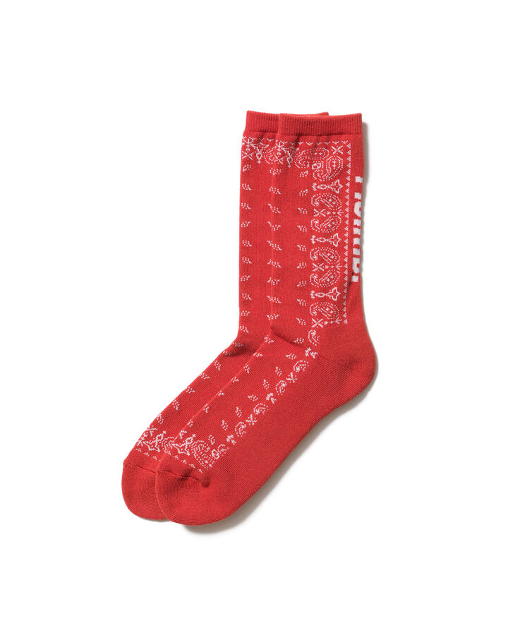 BANDANA SOCKS,RED, medium