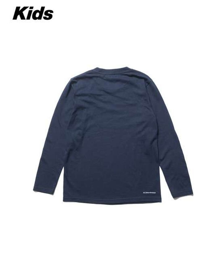 EFFECT LINE LOGO L/S TEE,NAVY, medium image number 1