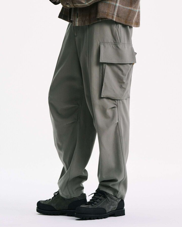 WASHER WOOL MILITARY CARGO PANTS,BLACK, medium image number 3