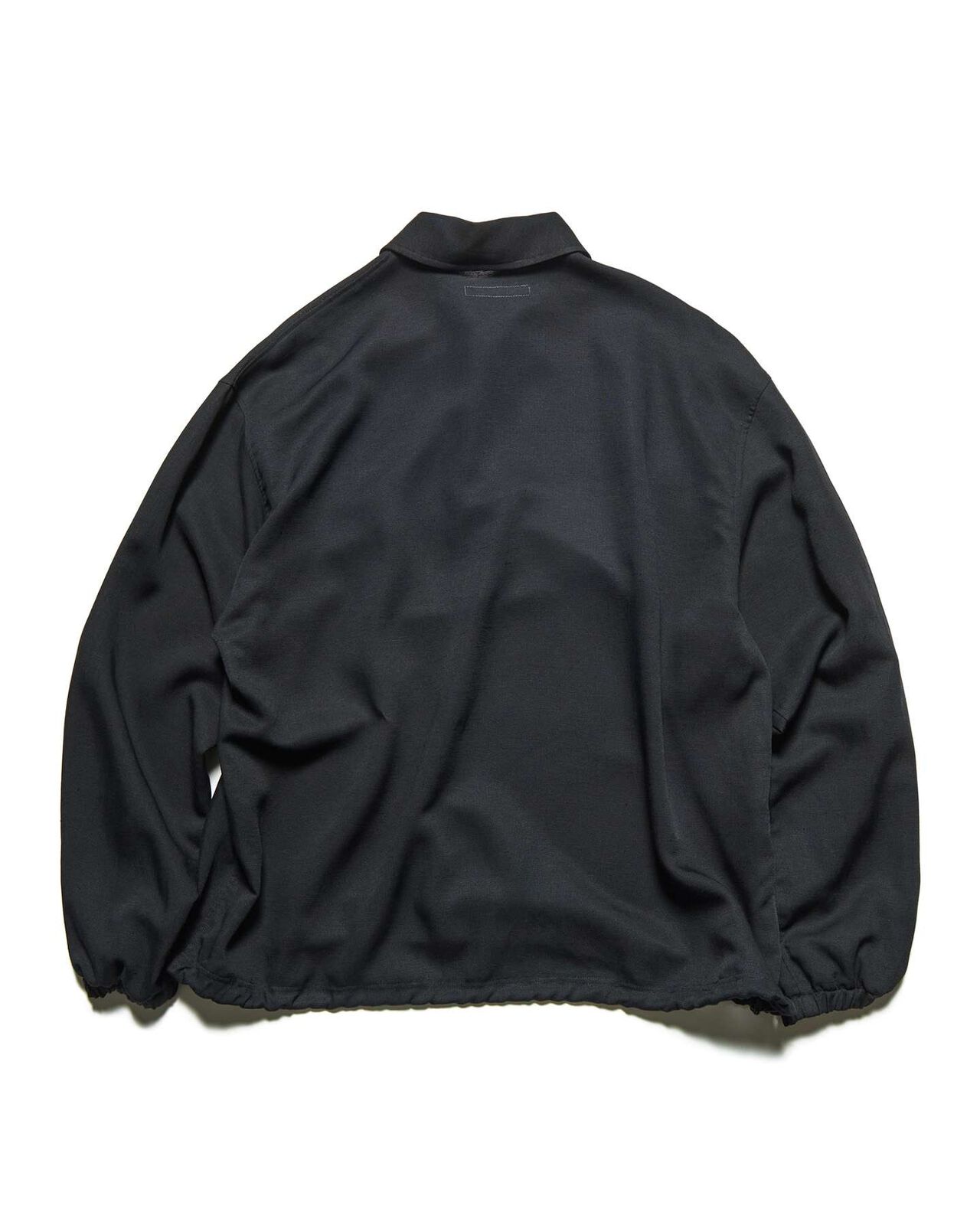 LINEN MESH L/S POLO,BLACK, large image number 1