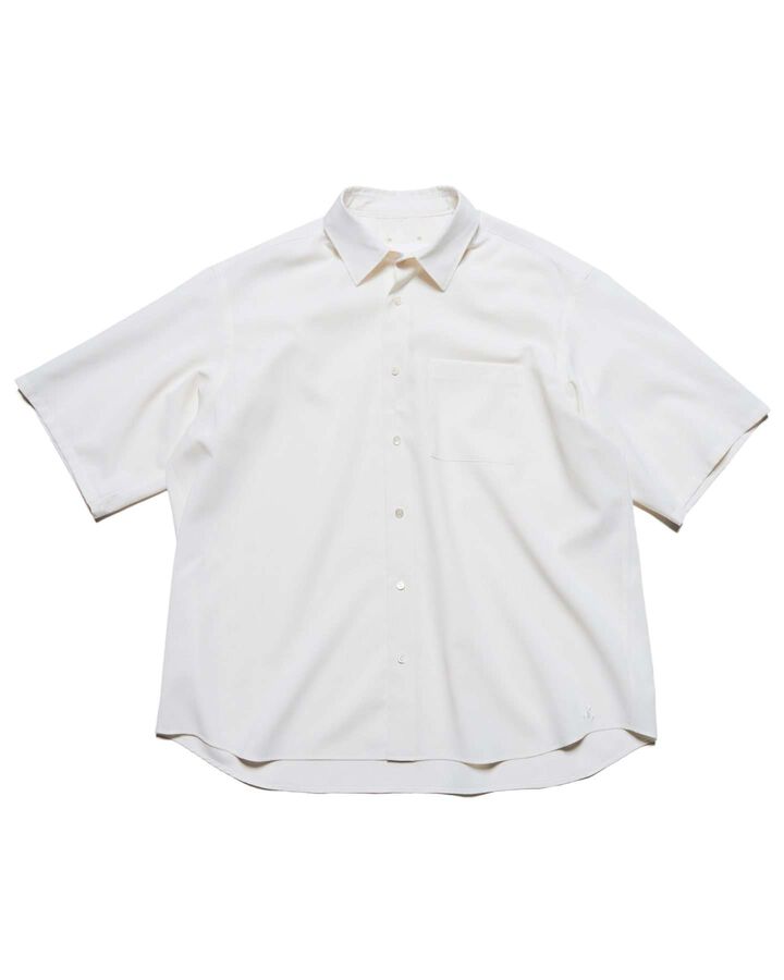 HIGH-TWIST POPLIN RELAX-FIT S/S SHIRT,WHITE, medium