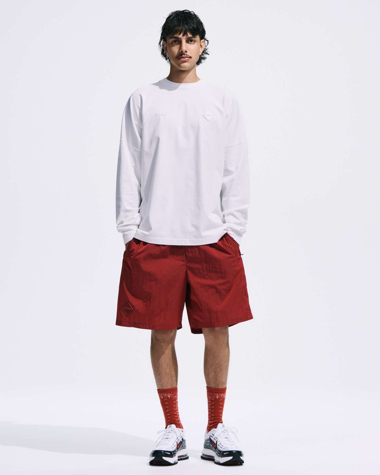 CUT-OFF LOGO L/S TEE,BLUE, large image number 6