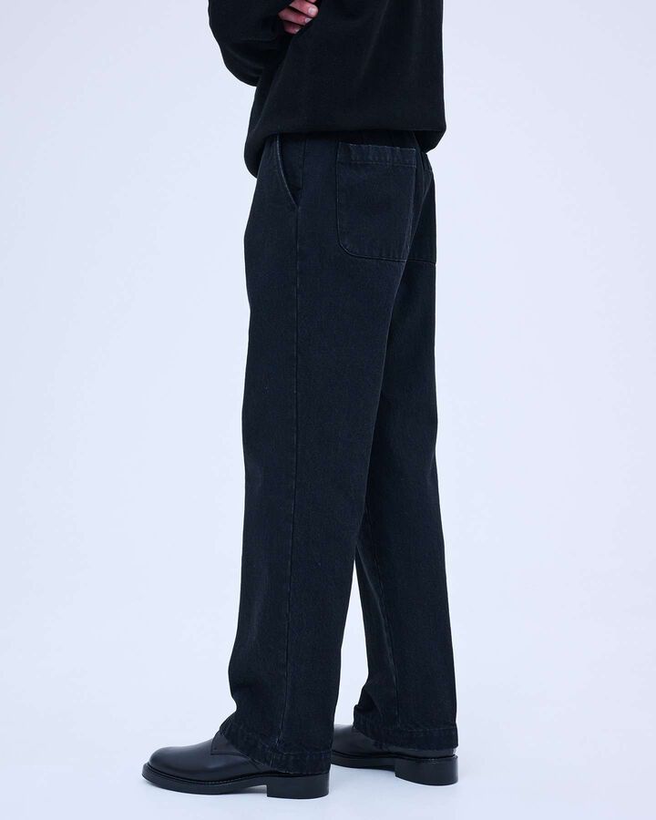 WASHED DENIM STRAIGHT PANTS,INDIGO, medium image number 6