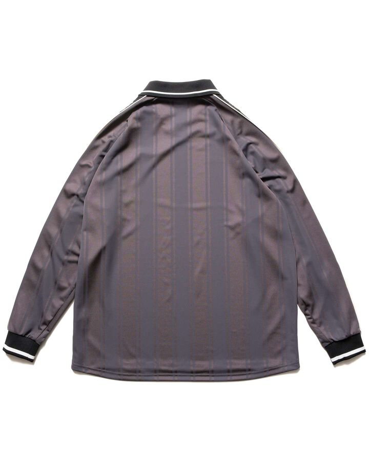 SHADOW WEAVE STRIPE L/S TOP,CHARCOAL GRAY, medium image number 1