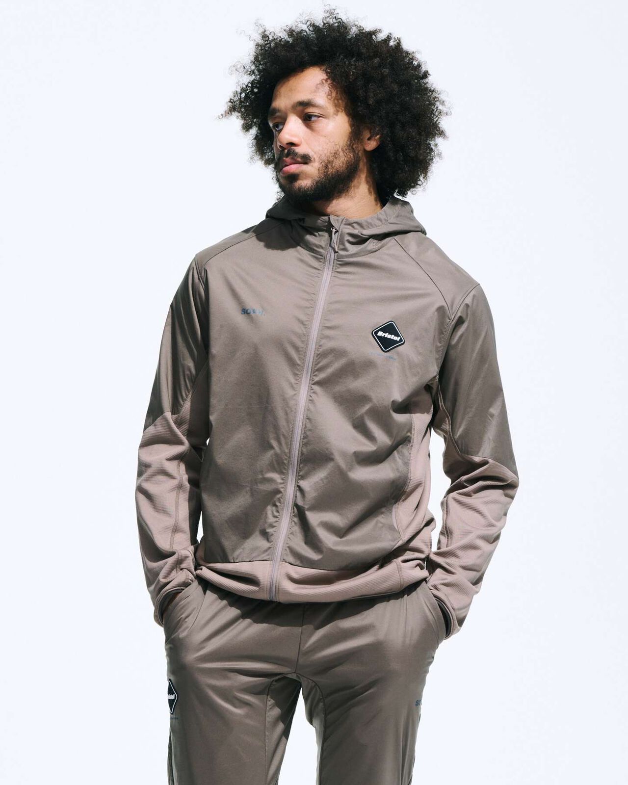 GRID FLEECE HYBRID HOODIE,BLACK, large image number 8