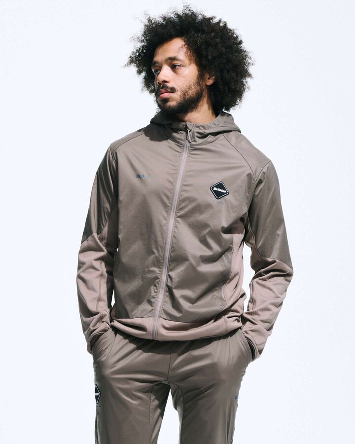 GRID FLEECE HYBRID HOODIE,BLACK, medium image number 8