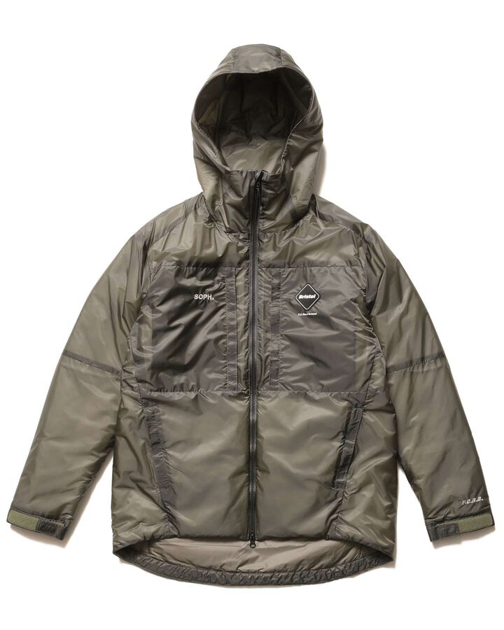 INSULATION HOODED JACKET,GREIGE, medium