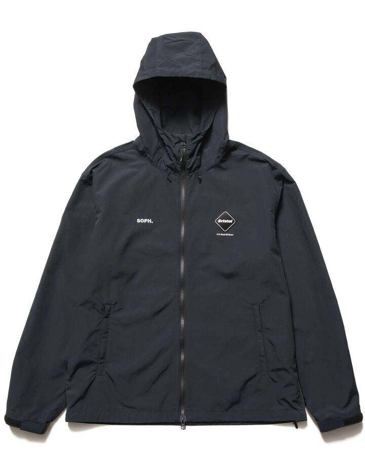 SUPPLEX NYLON HOODED BLOUSON,BLACK, medium