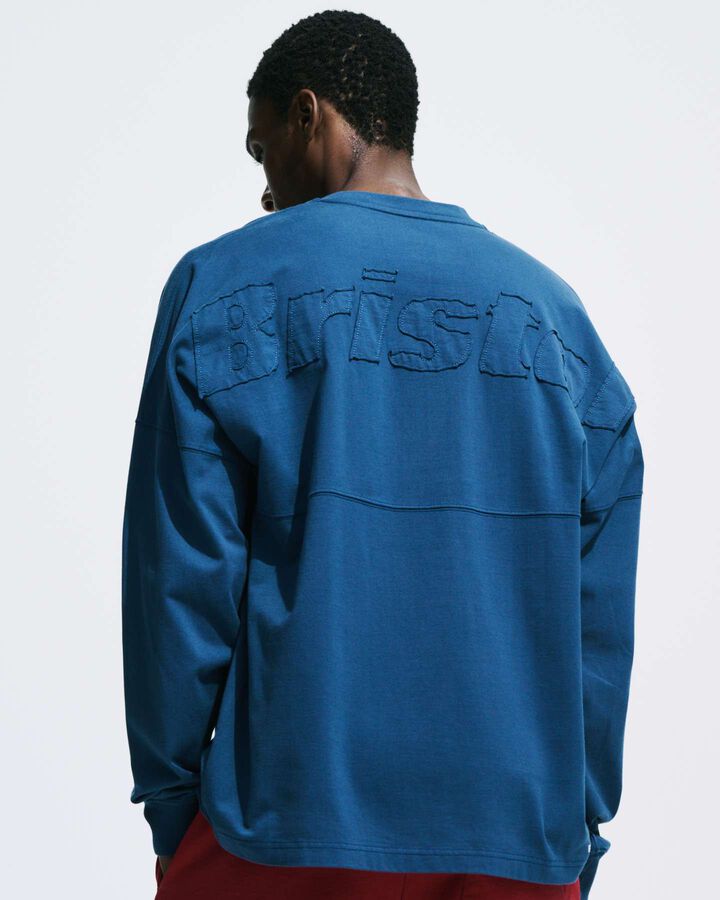 CUT-OFF LOGO L/S TEE,BLUE, medium image number 4