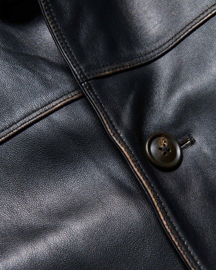 LEATHER CAR COAT,BLACK, medium image number 6