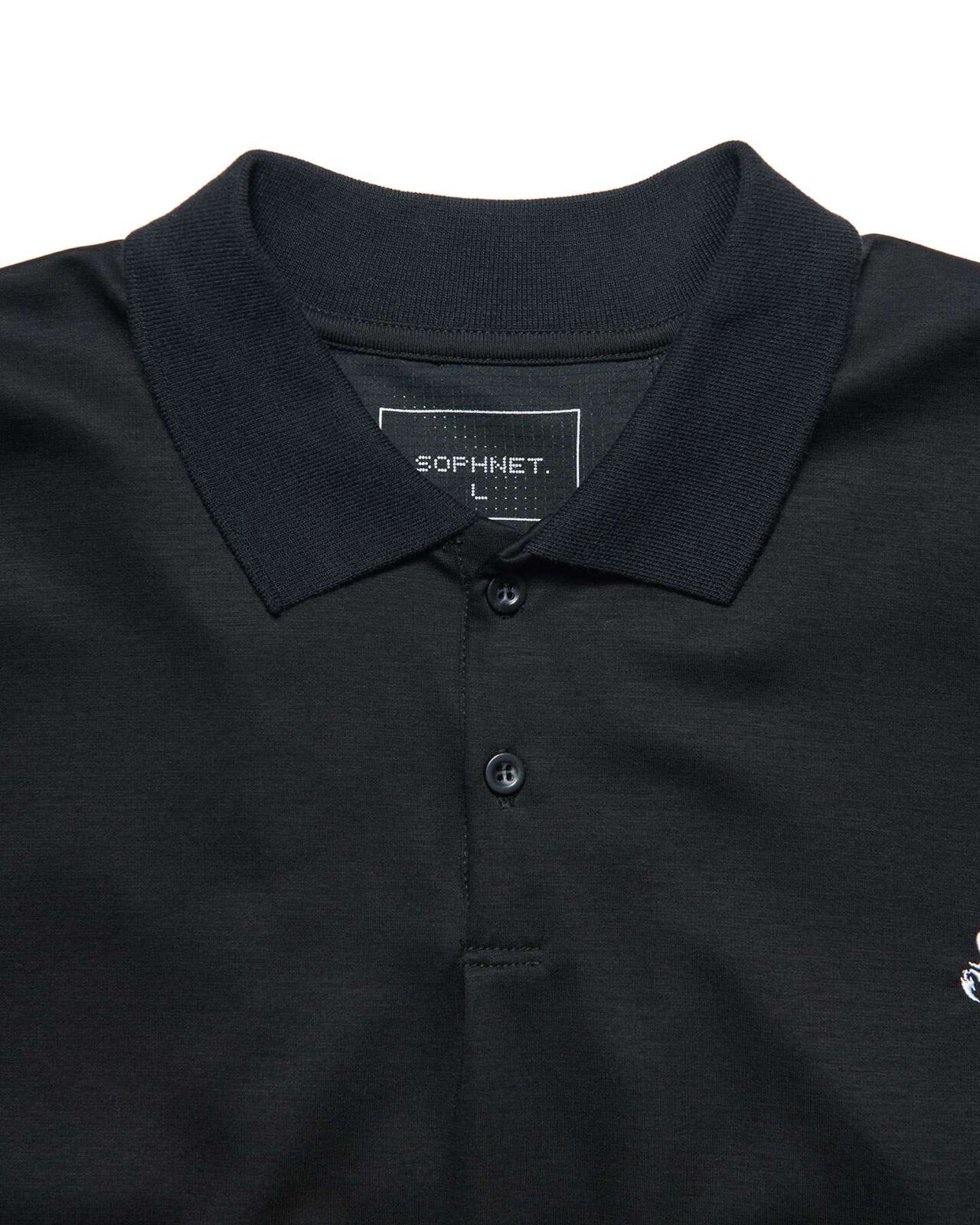 SUPIMA COTTON S/S POLO SHIRT,BLACK, large image number 2