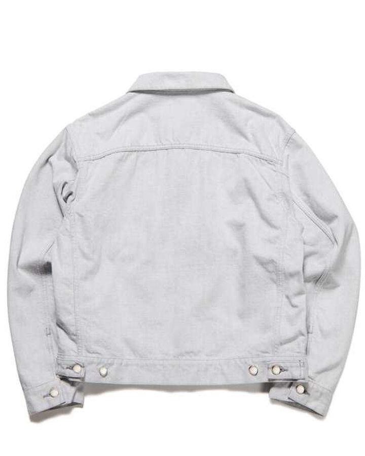 WASHED DENIM JACKET,WHITE, medium image number 1