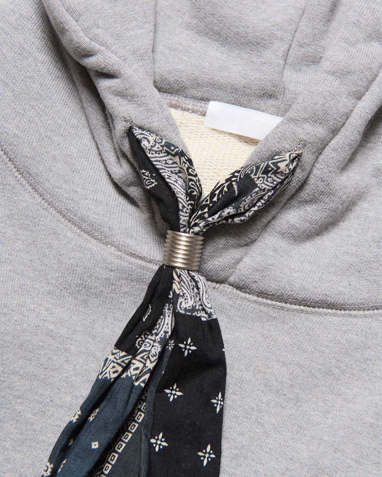 FABRIC CORD SWEAT HOODIE,GRAY, large image number 1