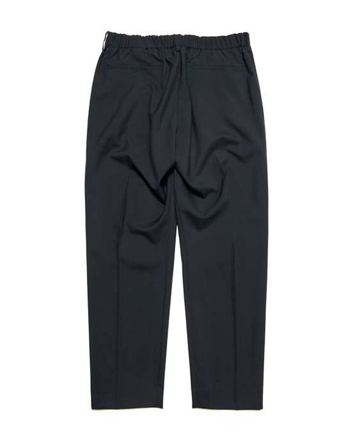 SUMMER MERINO WOOL TAPERED EASY SLACKS,BLACK, medium image number 1