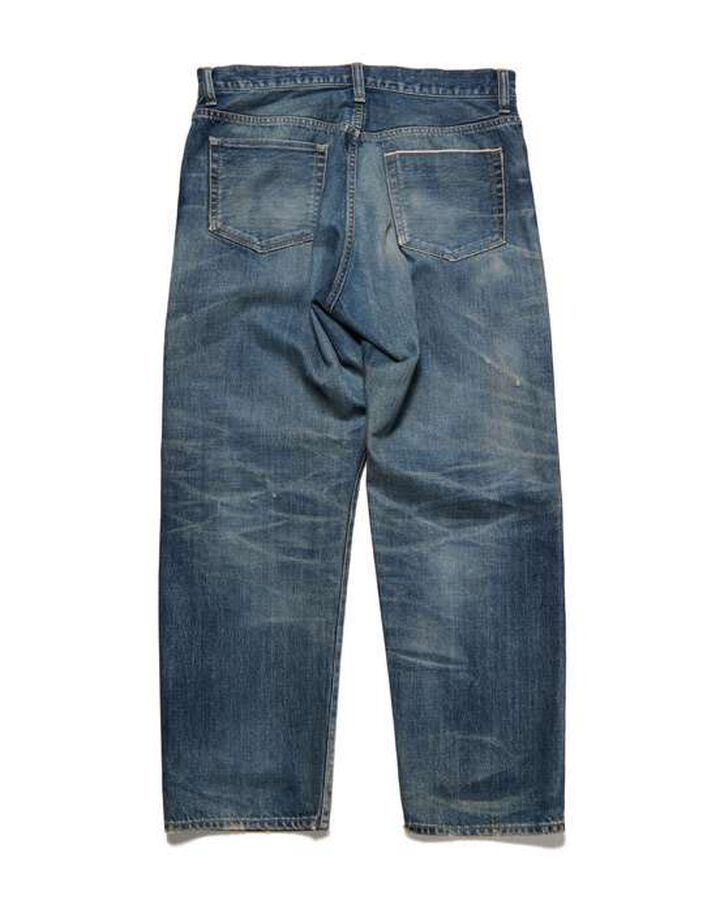 DAMAGED REGULAR FIT JEANS,INDIGO, medium image number 1