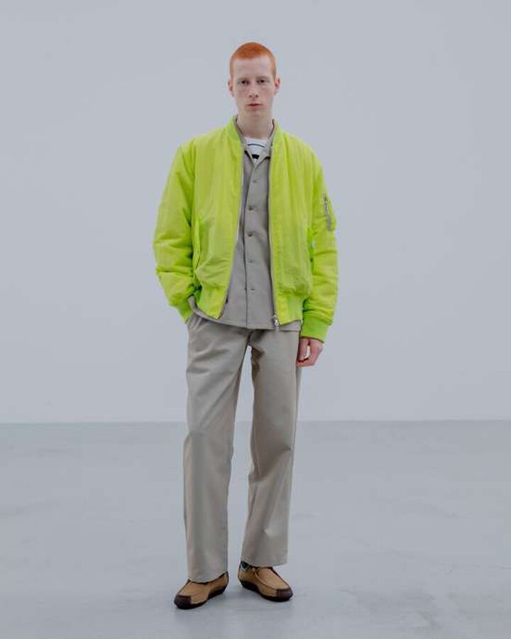CRYSTAL NYLON FLIGHT JACKET,YELLOW, medium image number 6