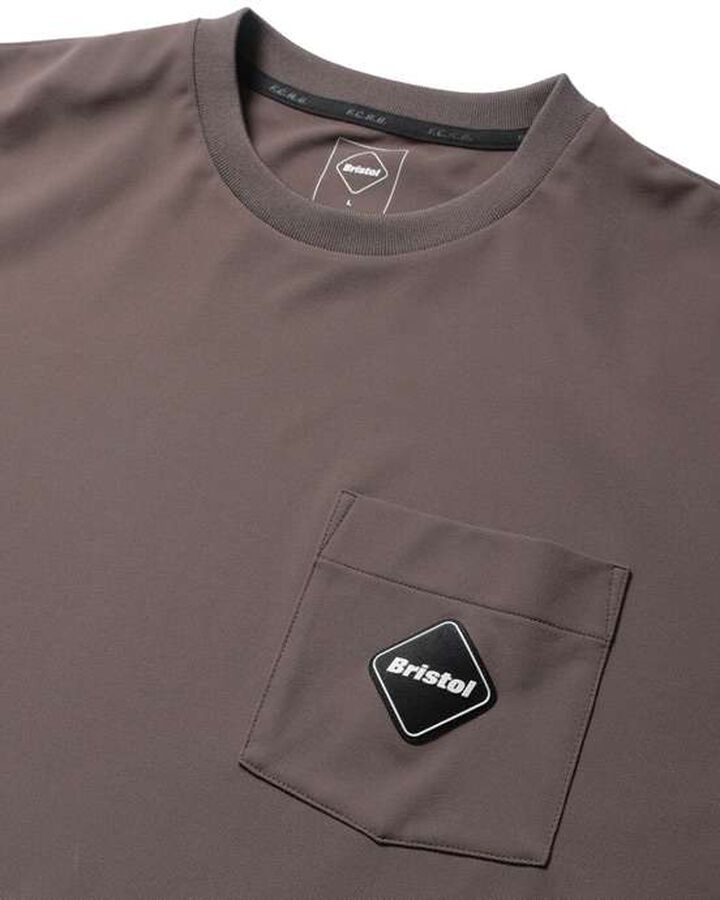 EMBLEM POCKET TEE,LIGHT BROWN, medium image number 2