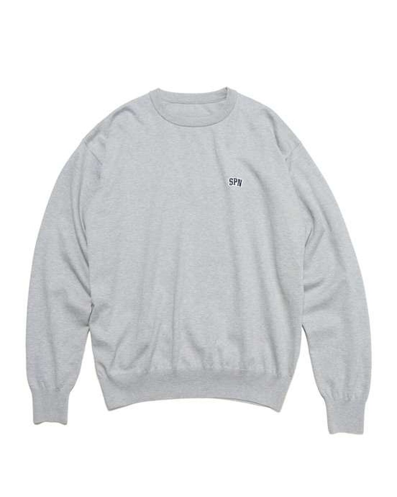 SPN WAPPEN CREWNECK KNIT,GRAY, large image number 0