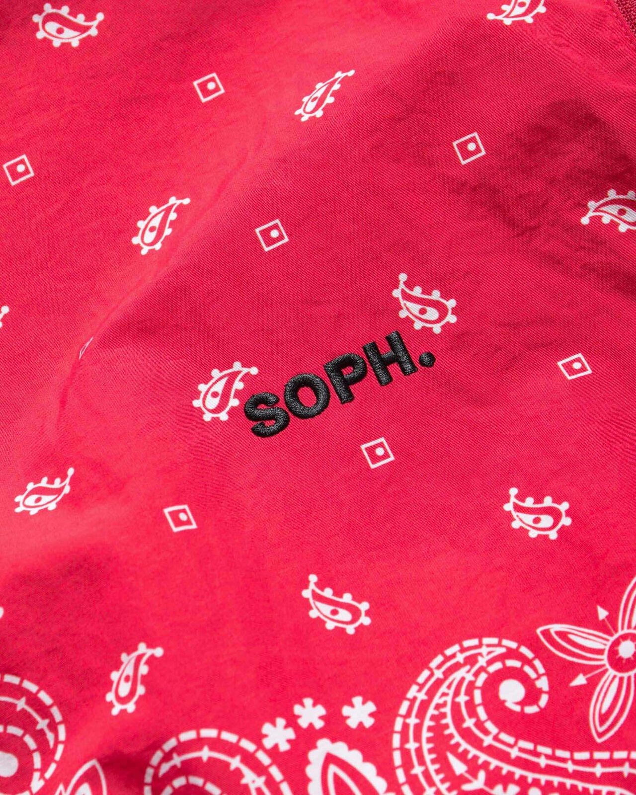 BANDANA NYLON HOODED BLOUSON,RED, large image number 4