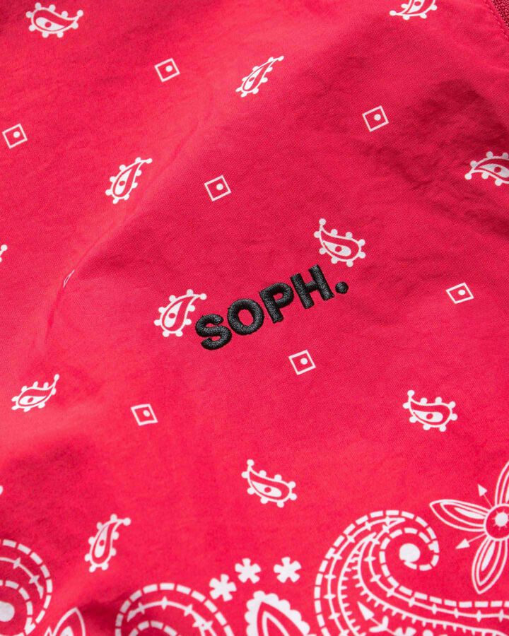 BANDANA NYLON HOODED BLOUSON,RED, medium image number 4