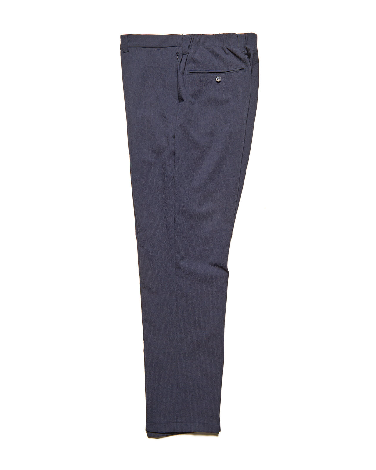 4WAY STRETCH SHIRRING SLIM-FIT SLACKS,NAVY, large image number 1