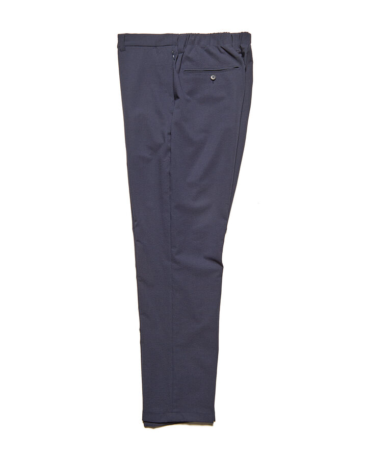4WAY STRETCH SHIRRING SLIM-FIT SLACKS,NAVY, medium image number 1