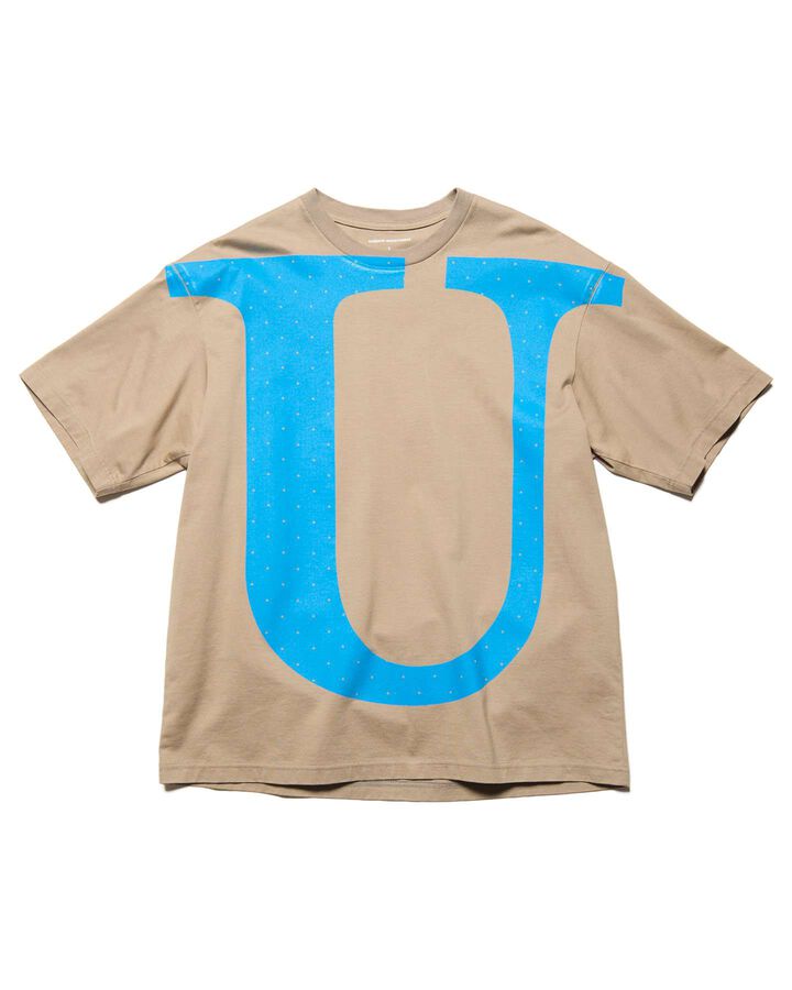 U LOGO TEE,BEIGE, medium