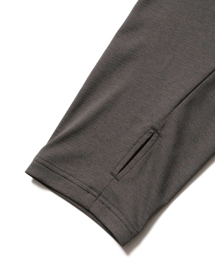 L/S MOCKNECK TOP,CHARCOAL GRAY, medium image number 3