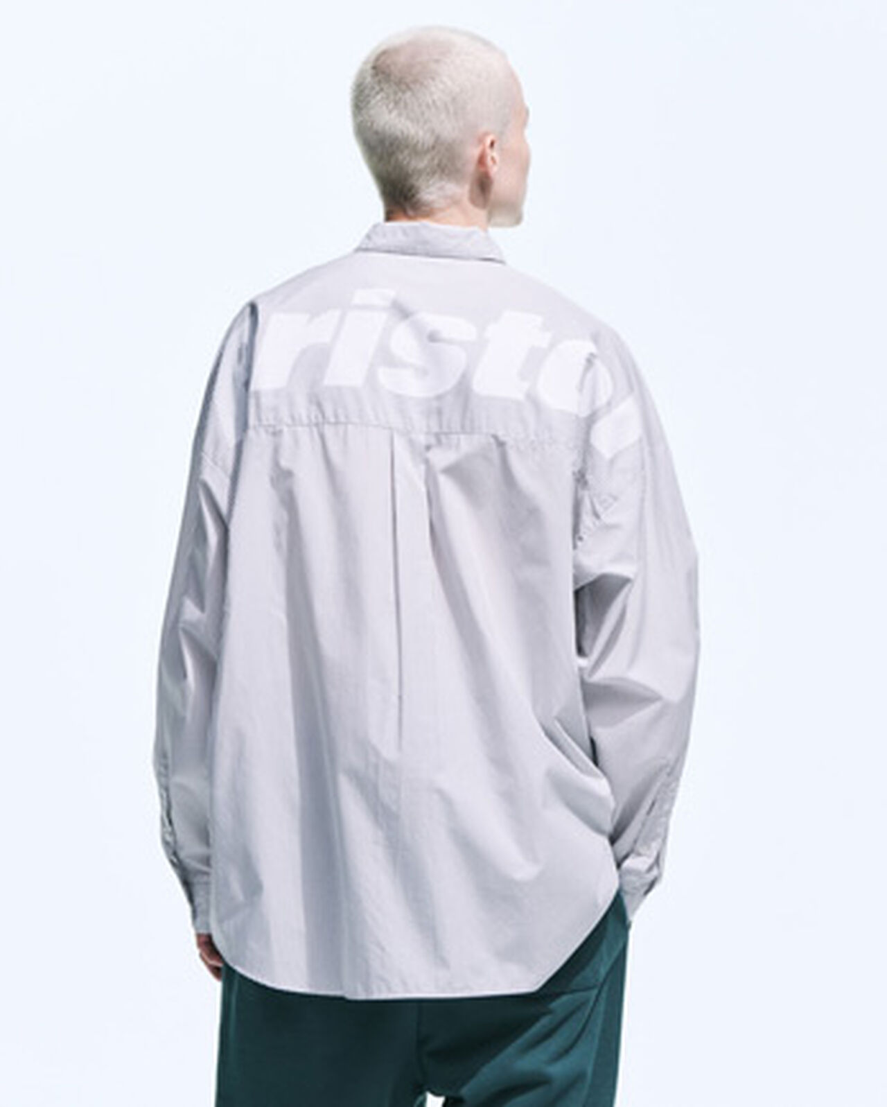 BIG LOGO L/S BAGGY SHIRT,NAVYSTRIPE, large image number 5
