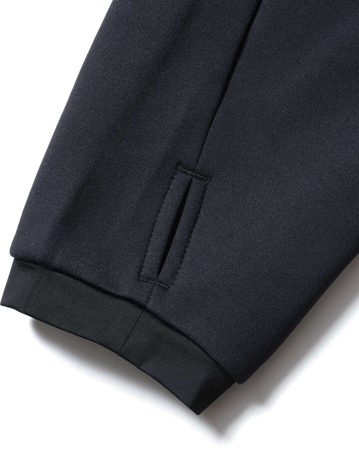 STRETCH FLEECE GAITER HOODIE,BLACK, medium image number 5