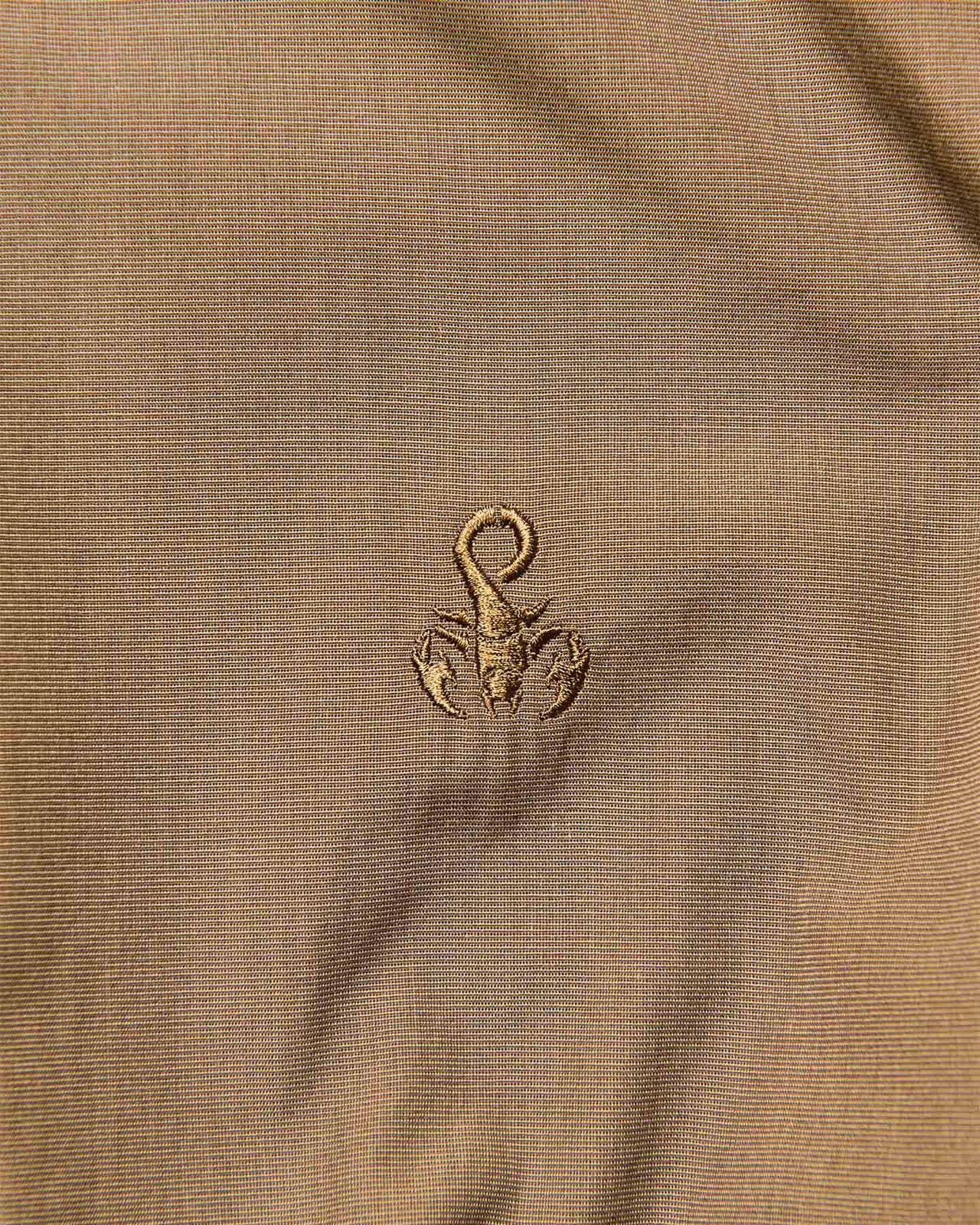 CHAMBRAY REGULAR-FIT SHIRT,BROWN, large image number 3