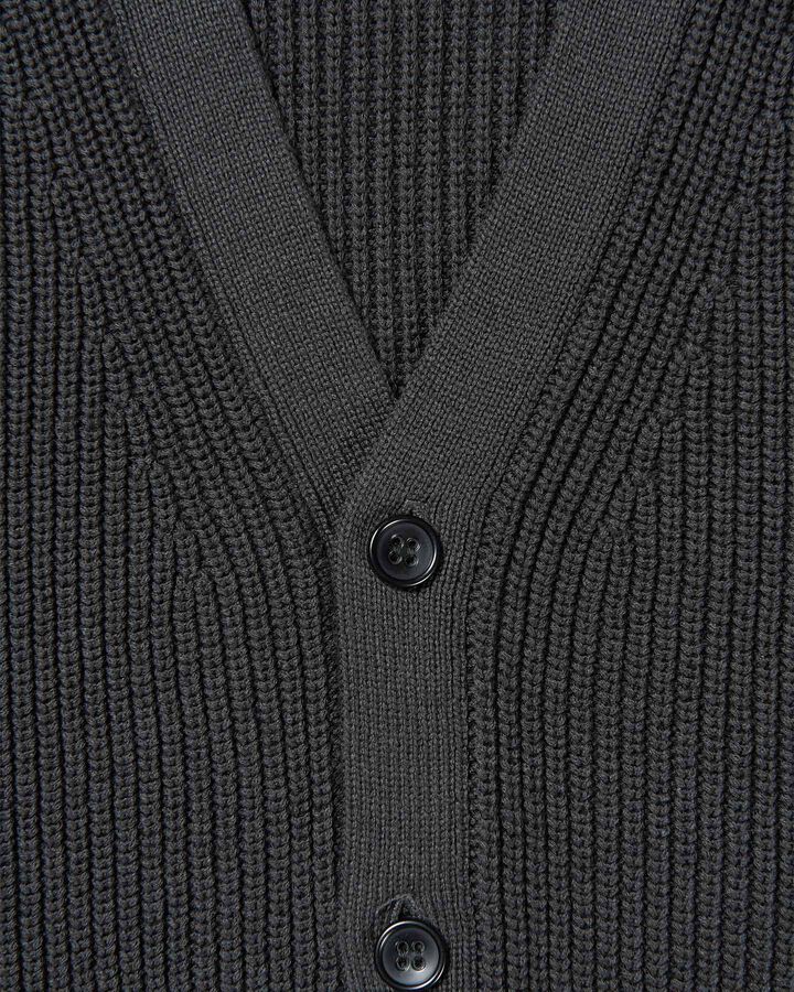 LOW GAUGE KNIT CARDIGAN,CHARCOAL GRAY, medium image number 1