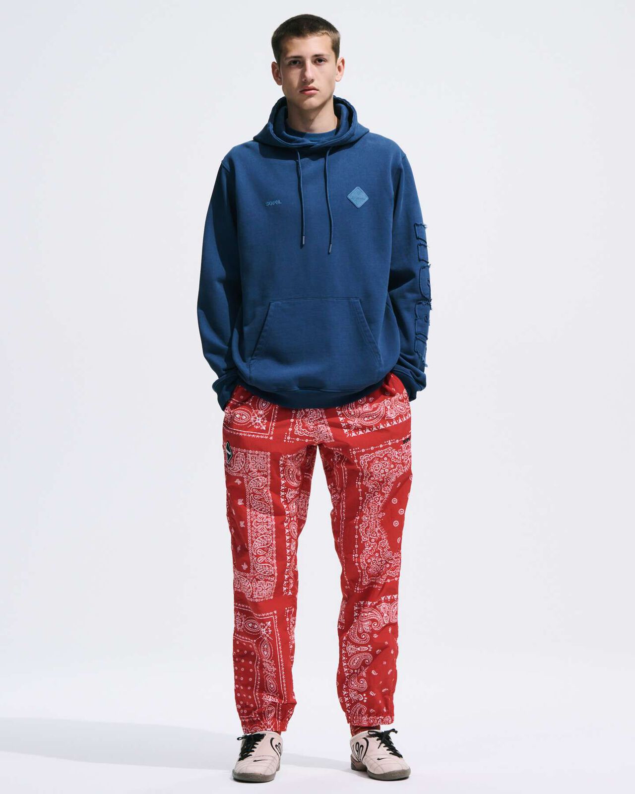 BANDANA NYLON EASY PANTS,RED, large image number 8